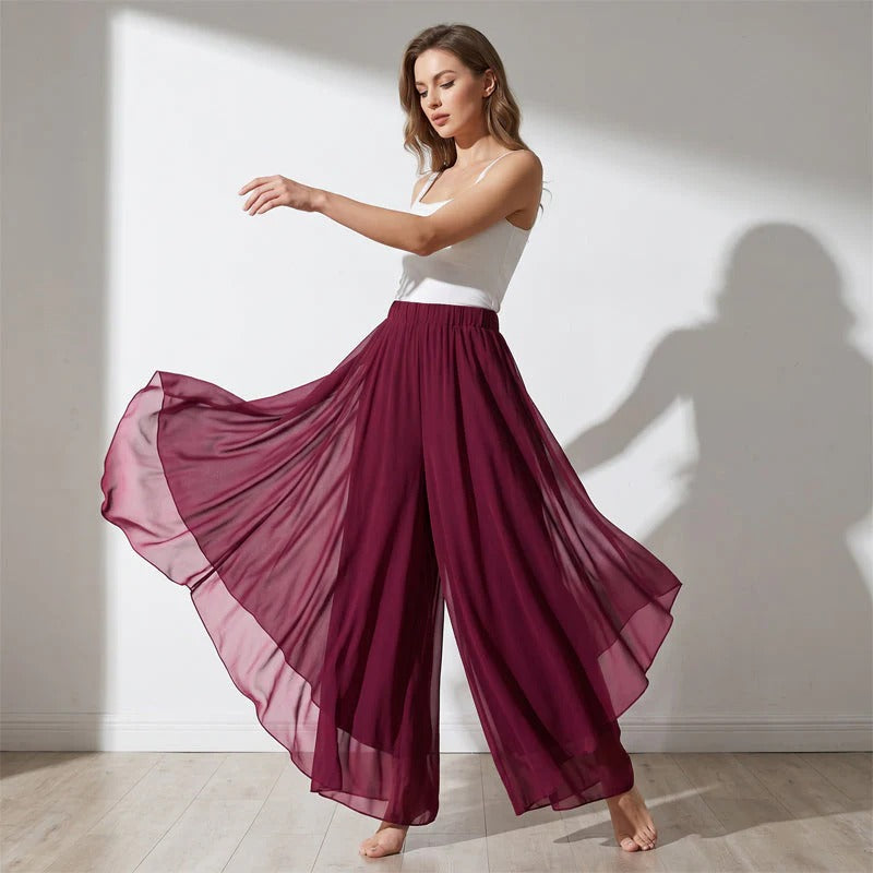 Pantalón Asimétrico de Pierna Ancha para Mujer